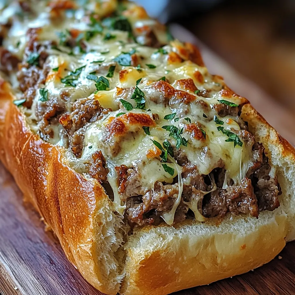 Cheesesteak Stuffed Garlic Bread: An Indulgent Cheesy Recipe