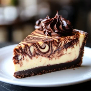 Chocolate Swirl Cheesecake: Indulge in the delightful twist.