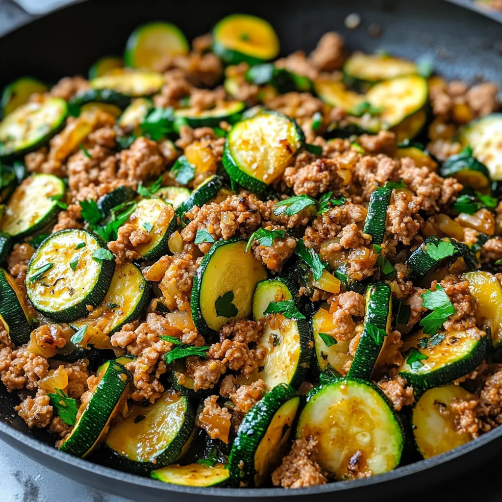 Delectable Ground Turkey and Zucchini Skillet: Easy One-Pan Recipe