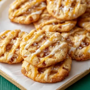 Apple pie cookies: Close-up of baked fall cookies.