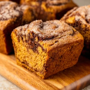 Cinnamon swirl pumpkin bread mini loaves - bake sale treat.
