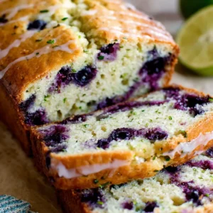 Moist lemon zucchini bread slice on a plate. Healthy baking!