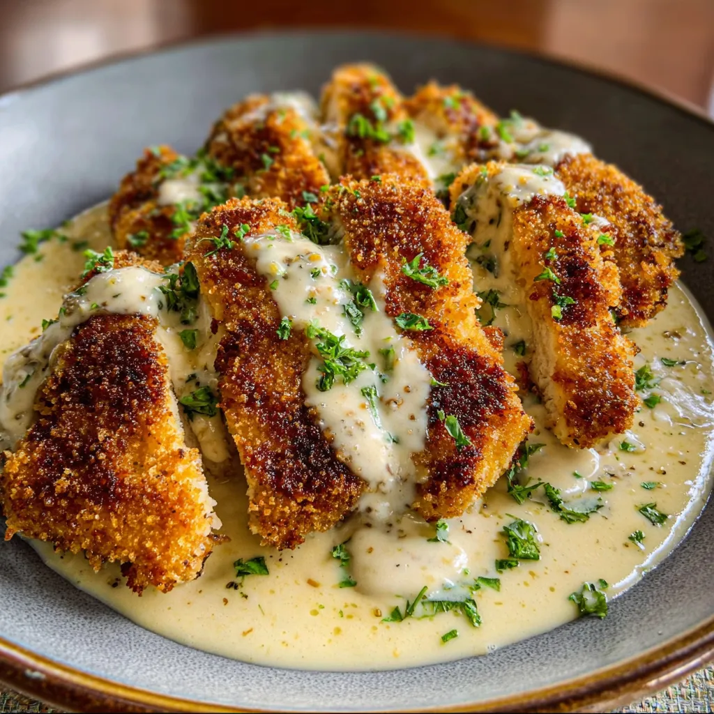 Parmesan Chicken with Garlic Sauce: Easy Weeknight Dinner!