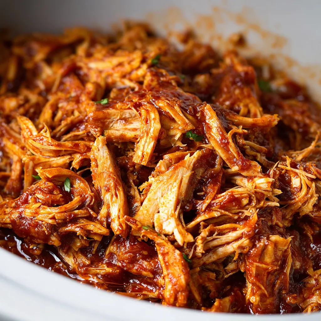 Shredded Chicken Crockpot BBQ: Easiest Weeknight Dinner!
