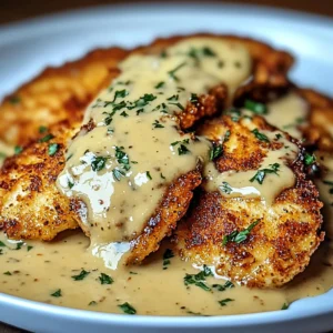 Crispy Parmesan Chicken with Garlic Sauce ready to serve.