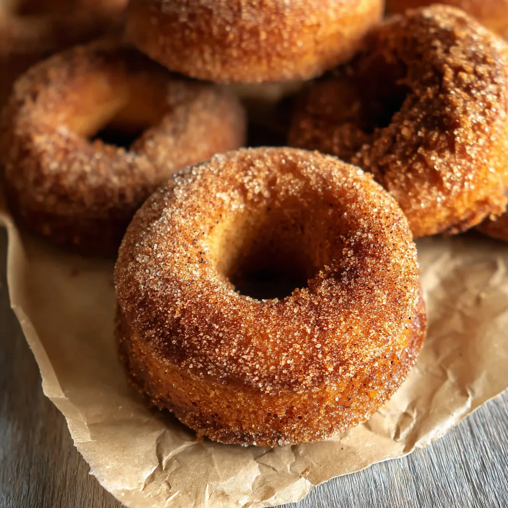 Baked apple cider donut. Cozy fall treat with apple cider glaze.