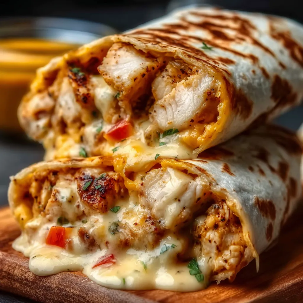 Cheesy Garlic Chicken Wraps: 5-Ingredient Weeknight Dinner!