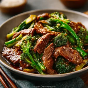 Close-up of homemade Chinese beef and broccoli stir-fry, better than takeout.