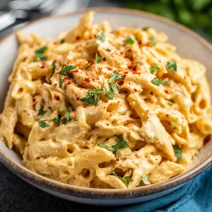 Crock Pot Creamy Cajun Chicken Pasta, ready to eat.