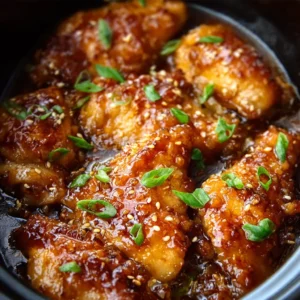 Crockpot honey garlic chicken. Easy slow cooker dinner recipe.