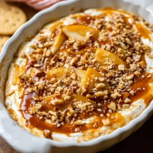 Caramel apple cheesecake dip. Easy fall dessert recipe.