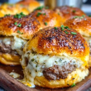 Garlic Parmesan Cheeseburger Bombs, game day food.