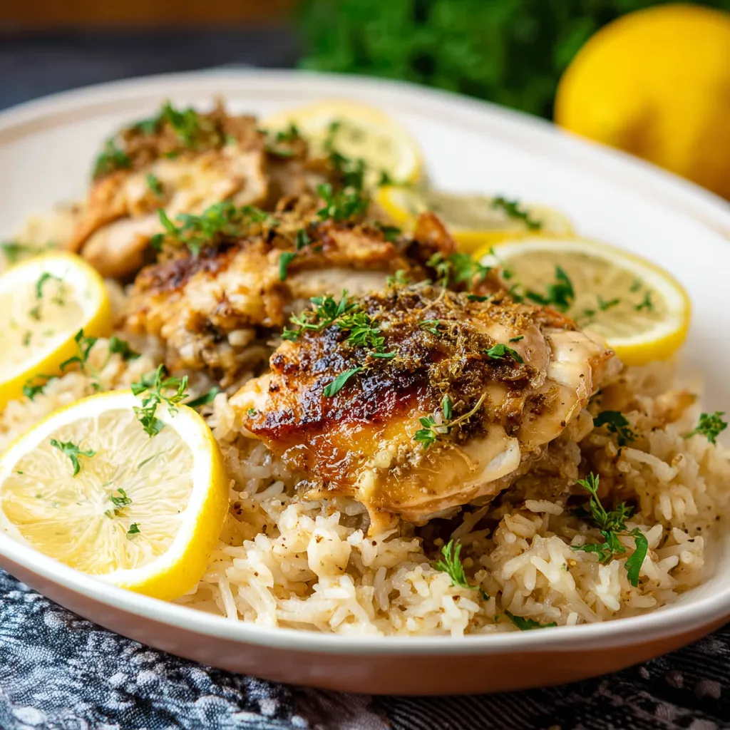 Slow Cooker Lemon Herb Chicken & Rice: Set It & Forget It!