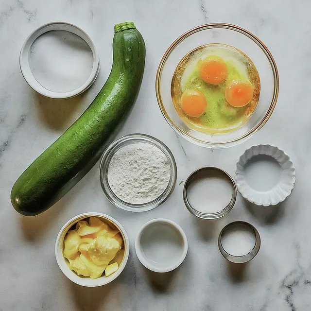 Ingredients for PERFECT CRISPY ZUCCHINI FRITTERS