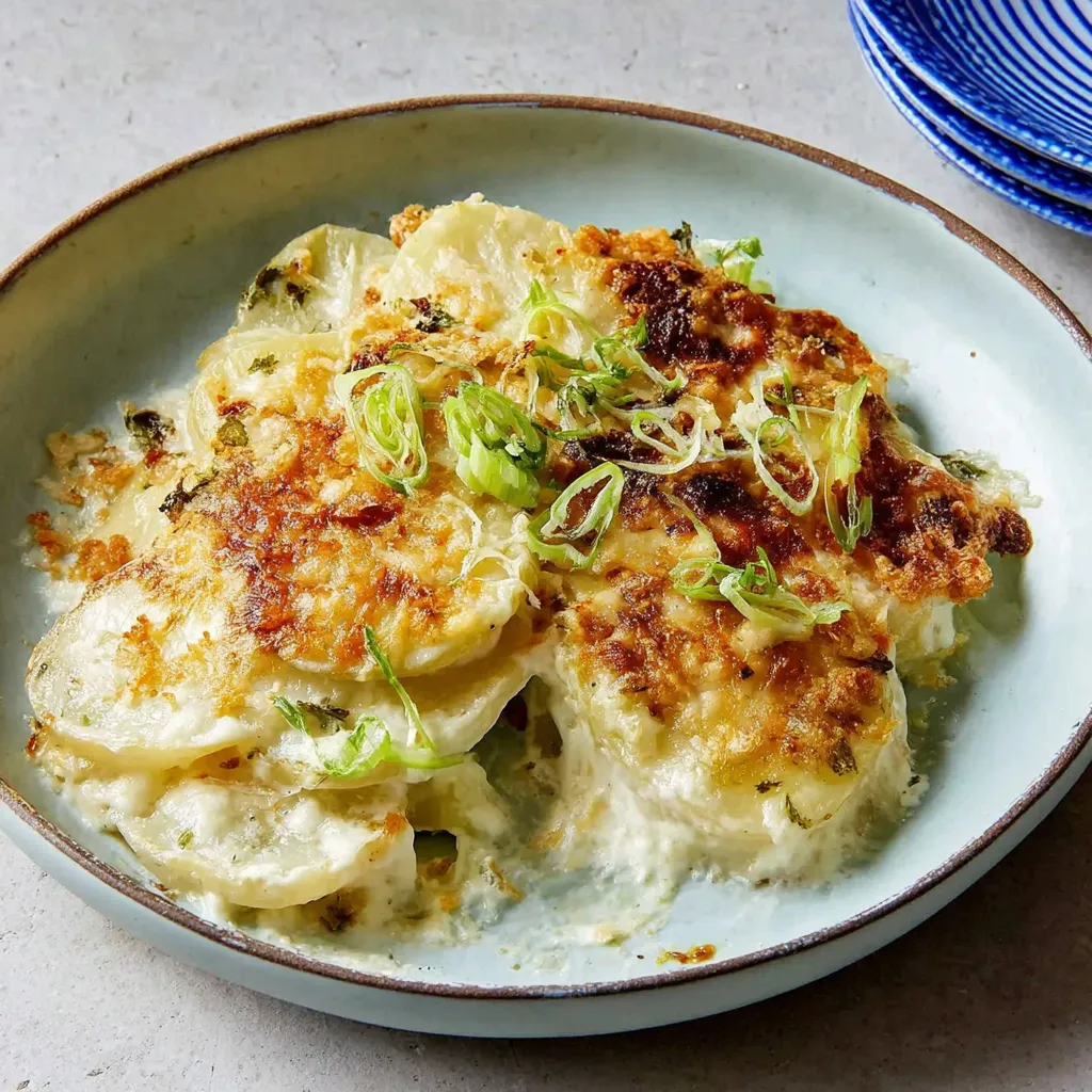 BEST BAKED KOHLRABI GRATIN