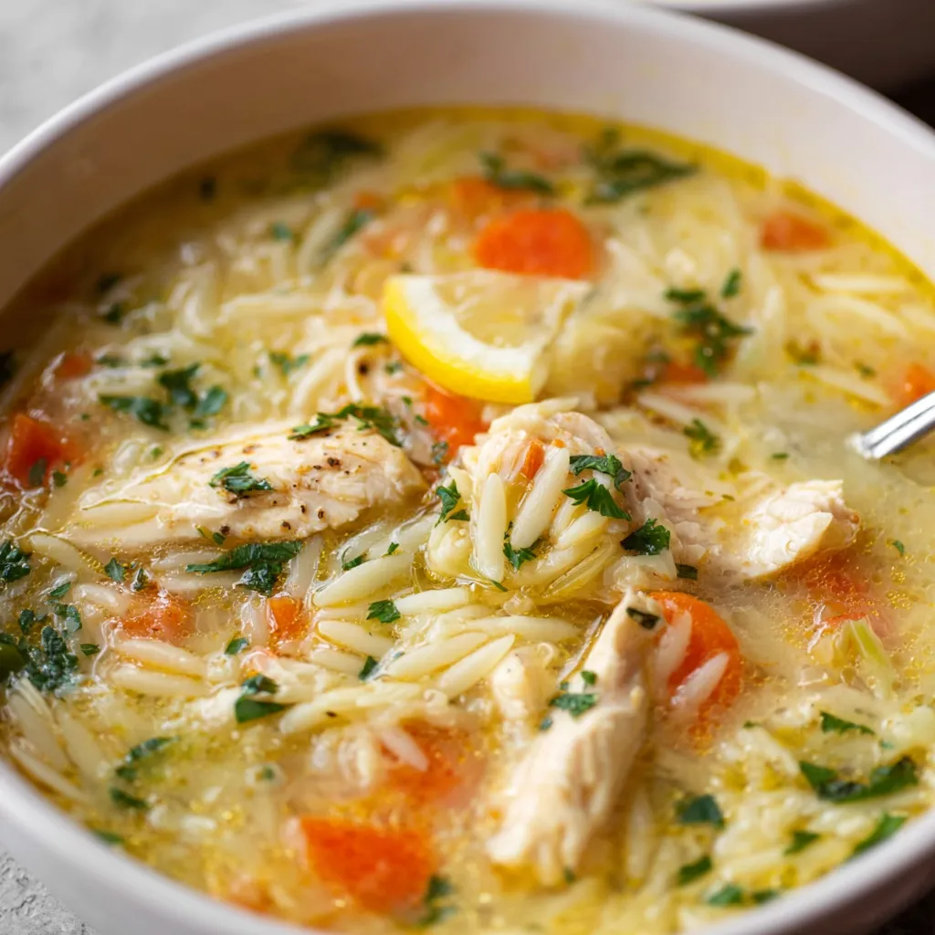 LEMON CHICKEN ORZO SOUP!