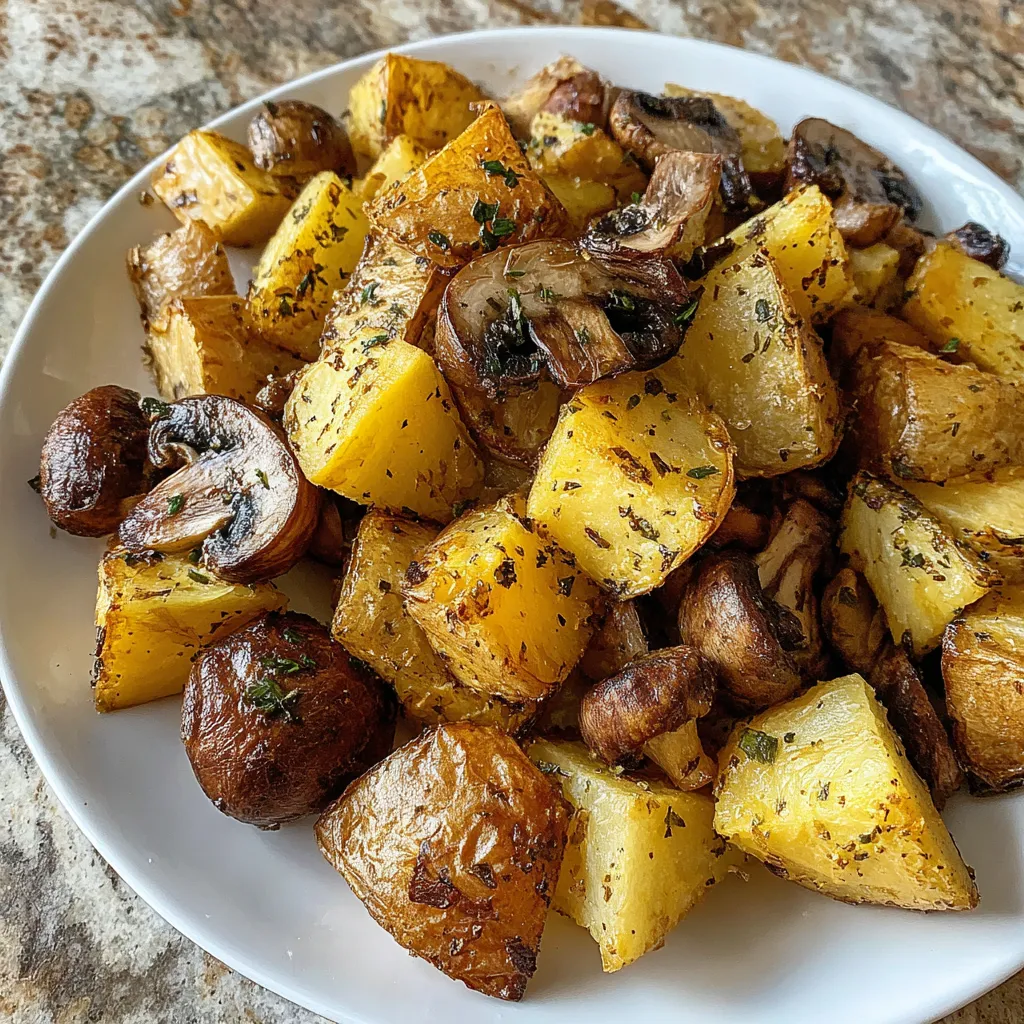 PERFECT ROASTED POTATOES AND MUSHROOMS