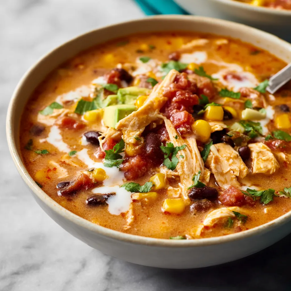 ULTIMATE CHICKEN TACO SOUP
