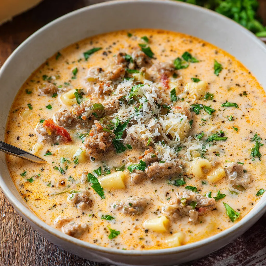 ULTIMATE SAUSAGE PARMESAN SOUP