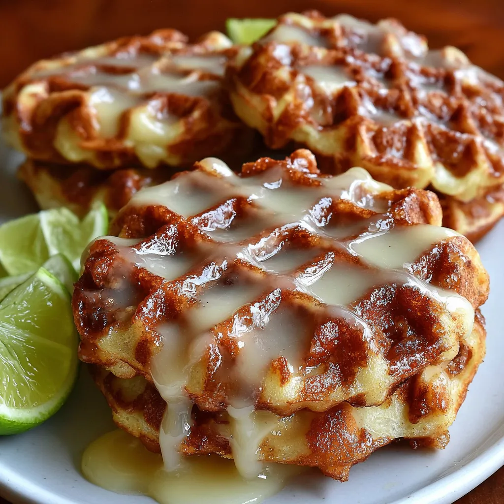 Apple fritter waffle donut, a delicious homemade dessert.