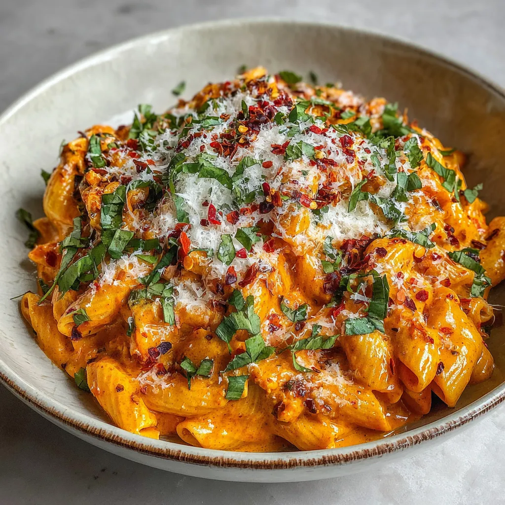 Creamy Garlic Tomato Pasta: Close-up of a delicious, saucy bowl.