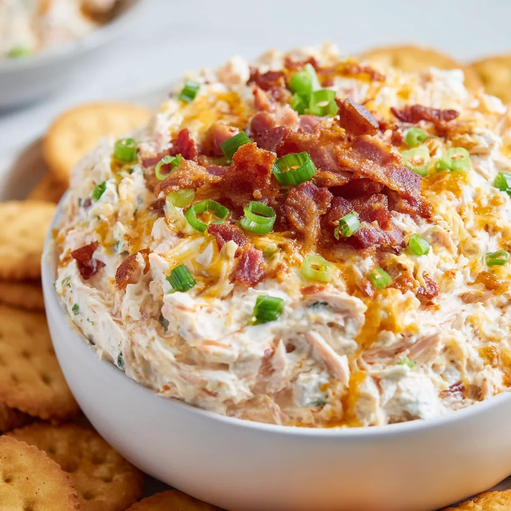 Creamy million dollar crack dip in a bowl, ready to eat.