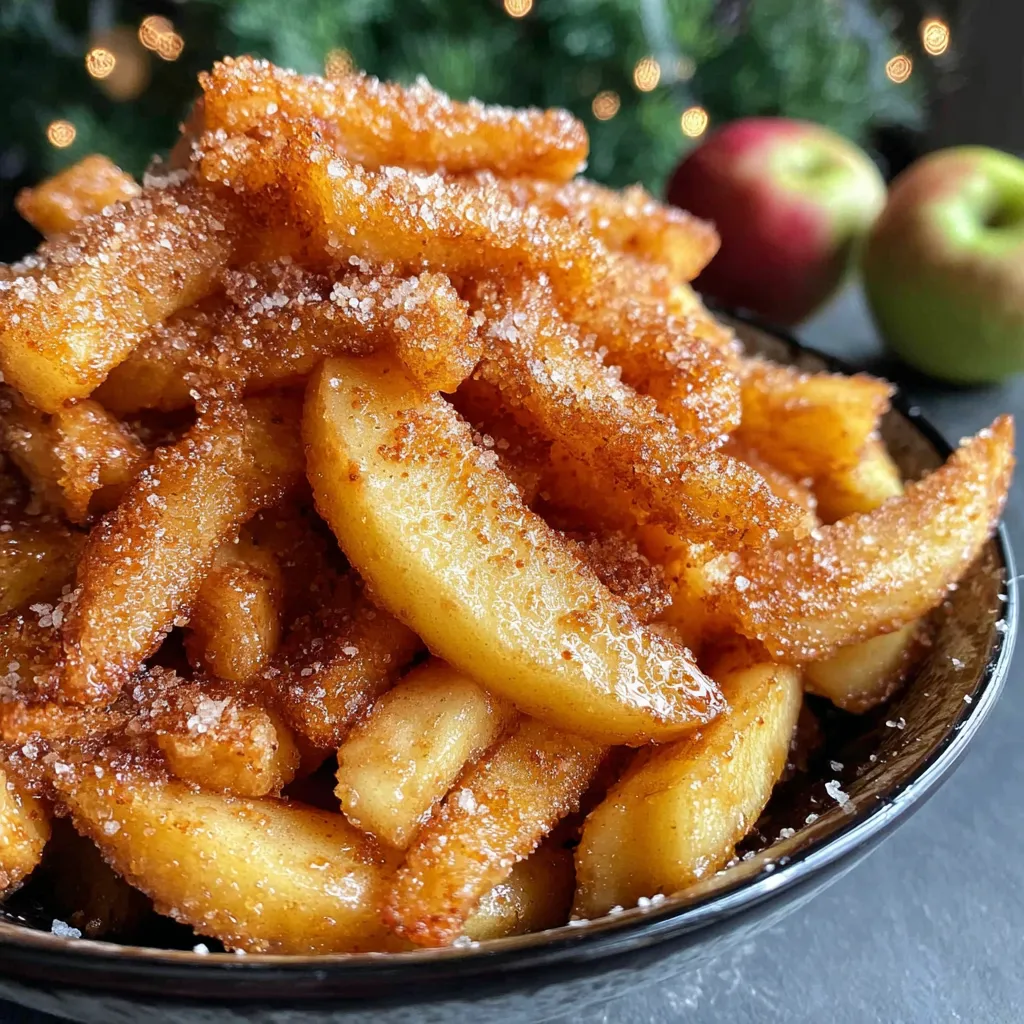 Southern fried apples close-up. Sweet, caramelized Southern side dish.