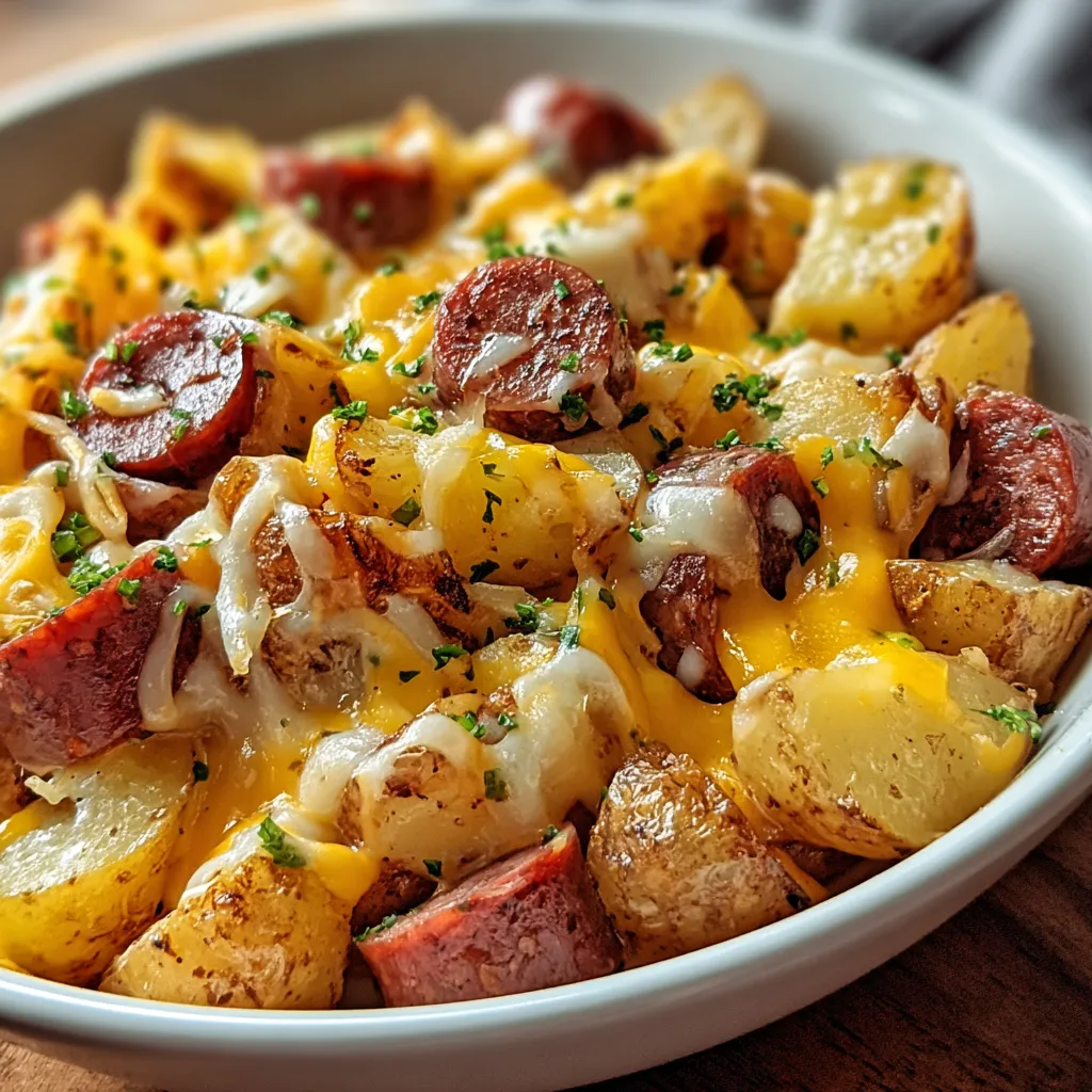CHEESY RANCH POTATO SAUSAGE BAKE