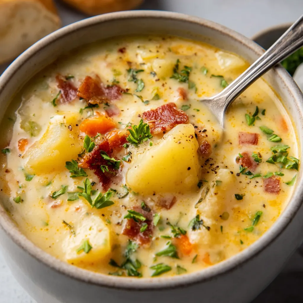 CREAMY CROCKPOT POTATO SOUP