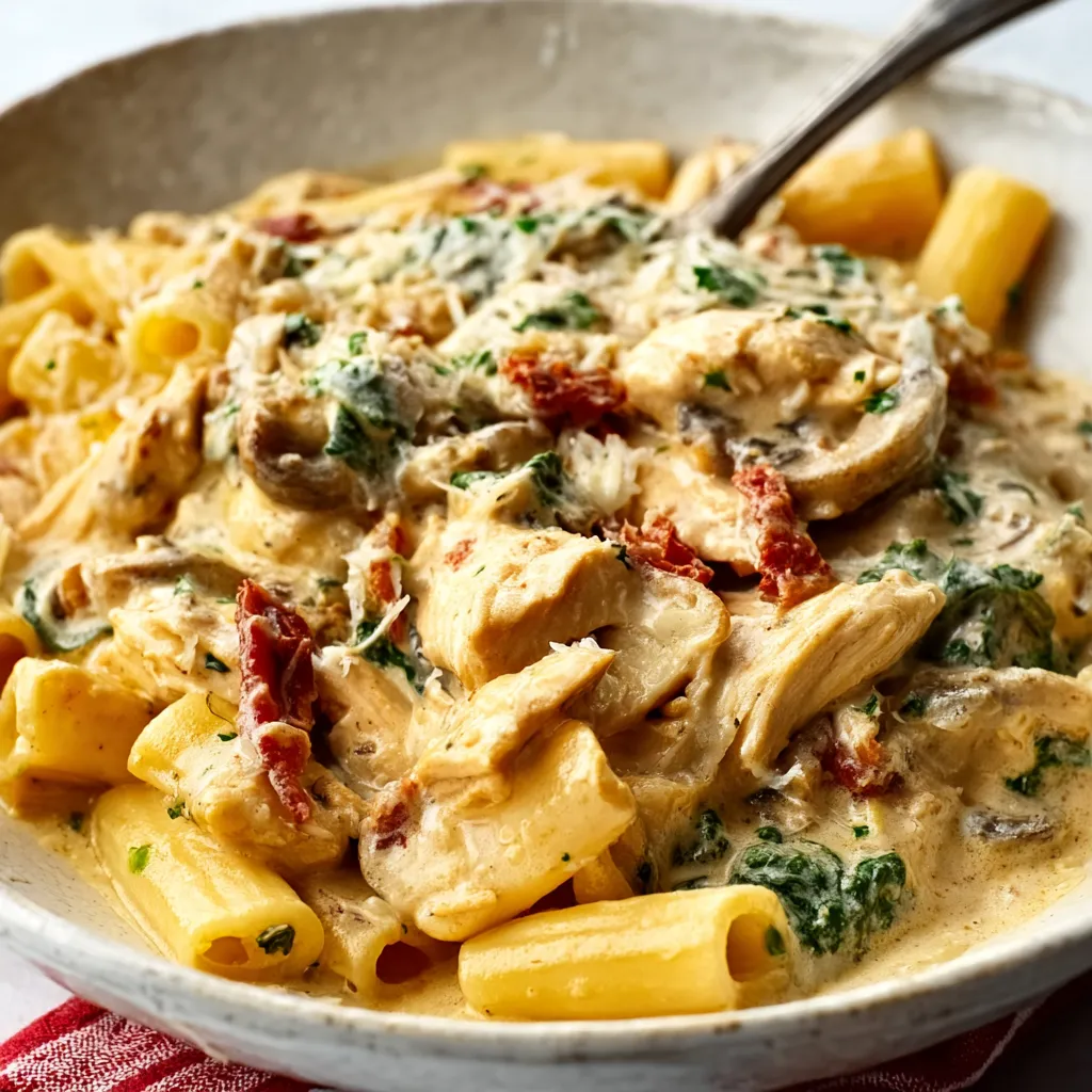 CREAMY TUSCAN CHICKEN PASTA