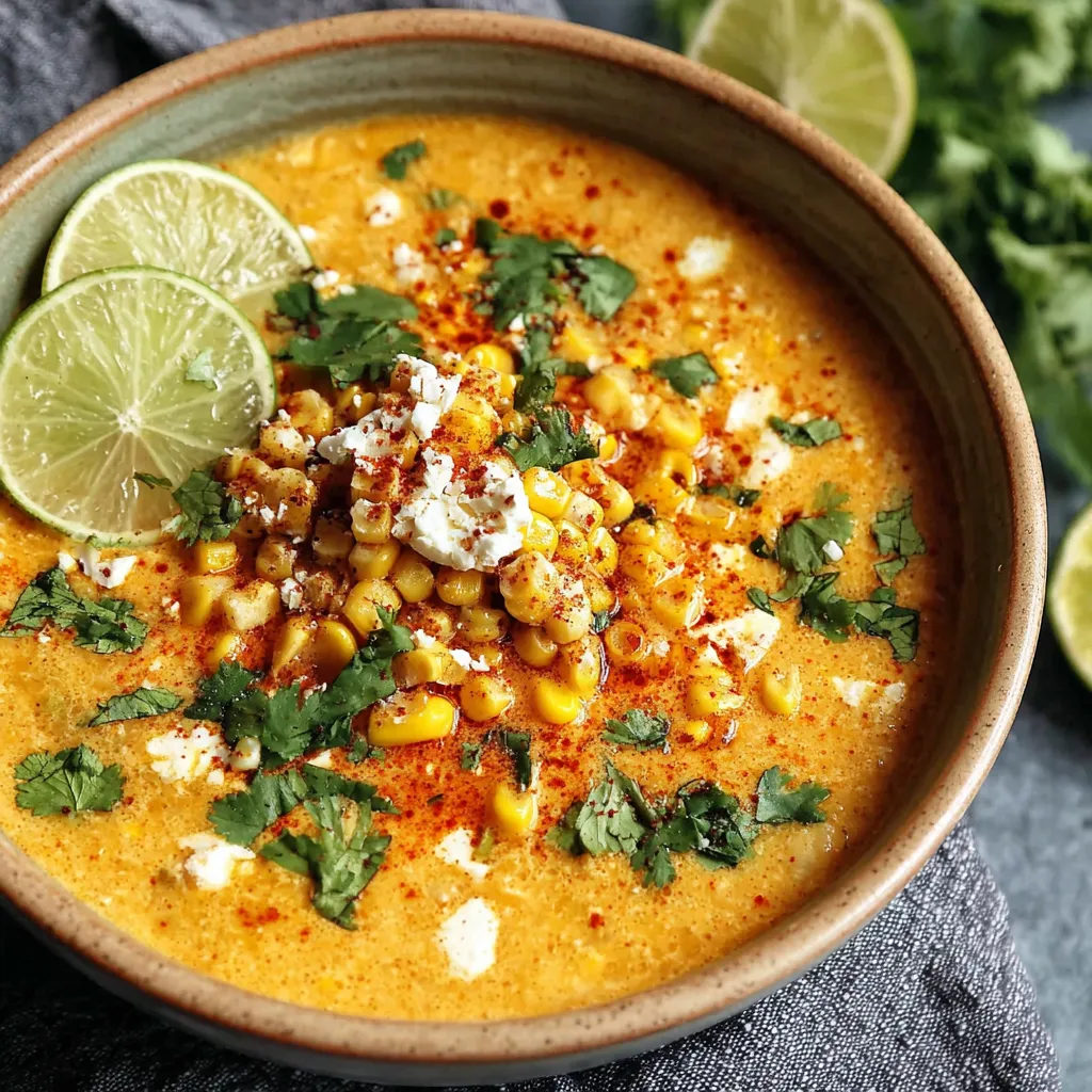 Mexican Street Corn Soup Crockpot Recipe Featured Image