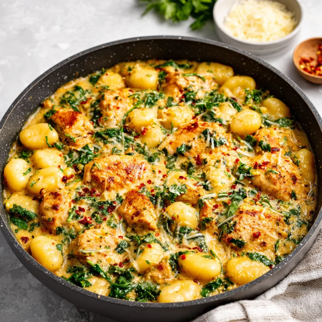 GARLIC CHICKEN GNOCCHI: HEAVEN!