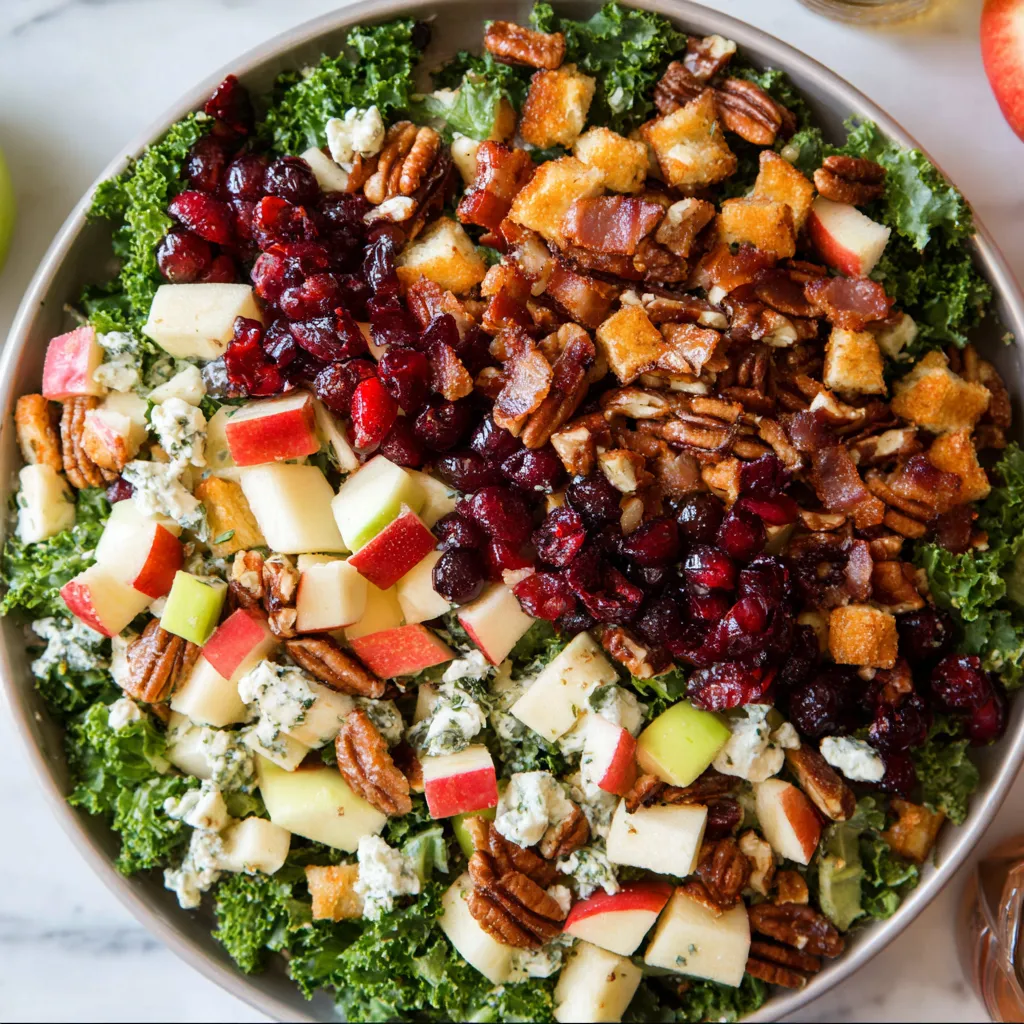 Apple cranberry pecan salad: a colorful and fresh fall salad.