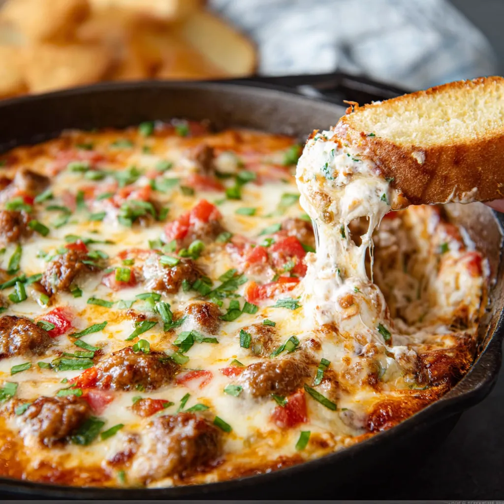 SPICY SAUSAGE CHEESE DIP