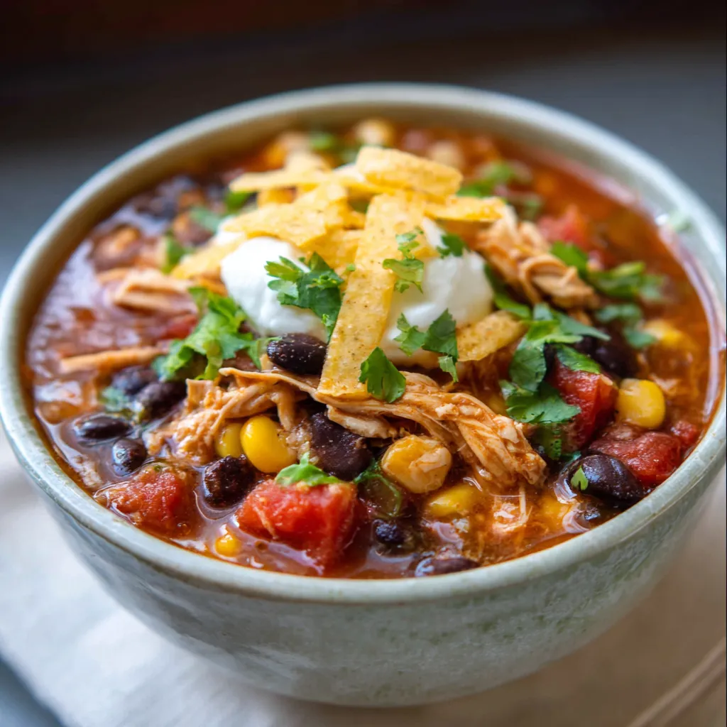 ULTIMATE CHICKEN TACO SOUP