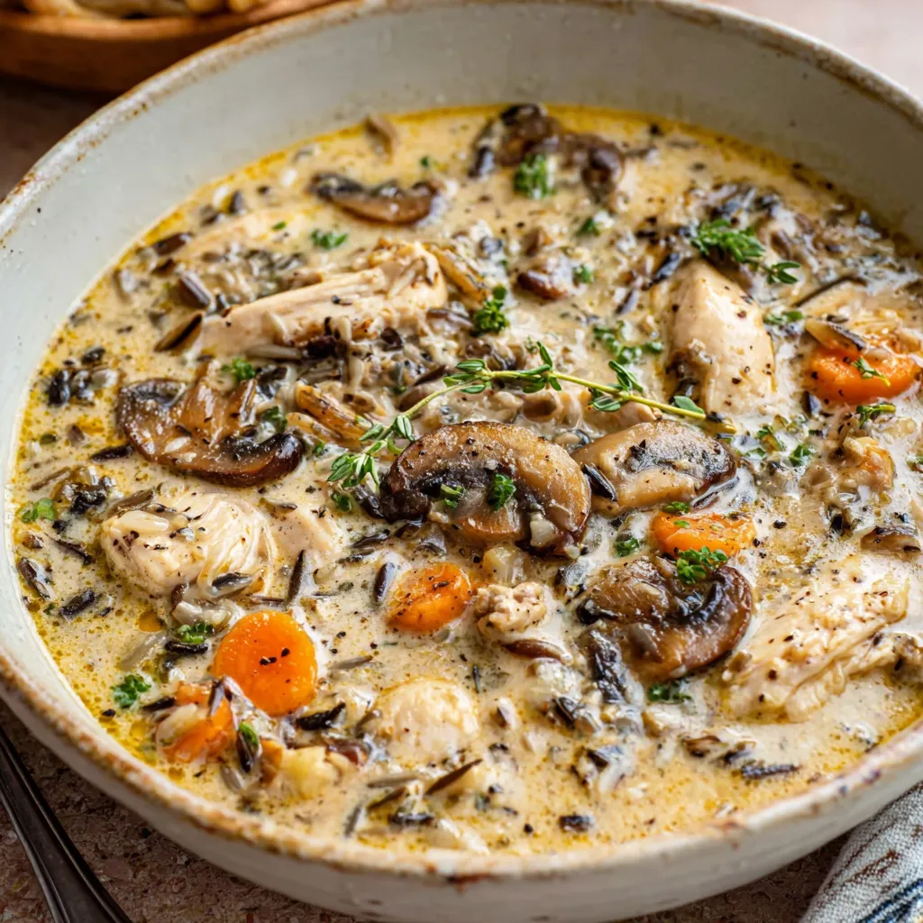 ULTIMATE CREAMY MUSHROOM CHICKEN SOUP