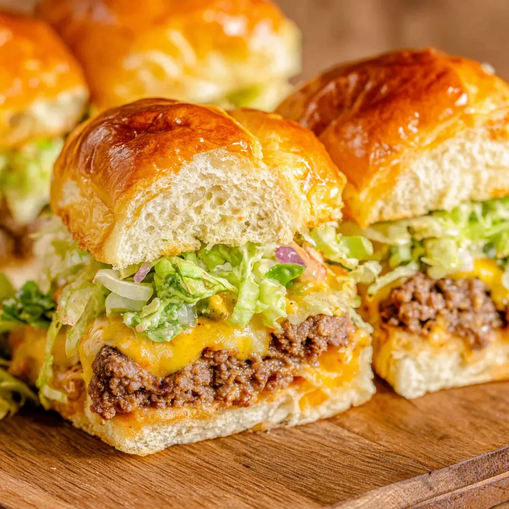 Enjoy mini burger bliss with these Copycat Big Mac Sliders, shown here as a delicious second helping.