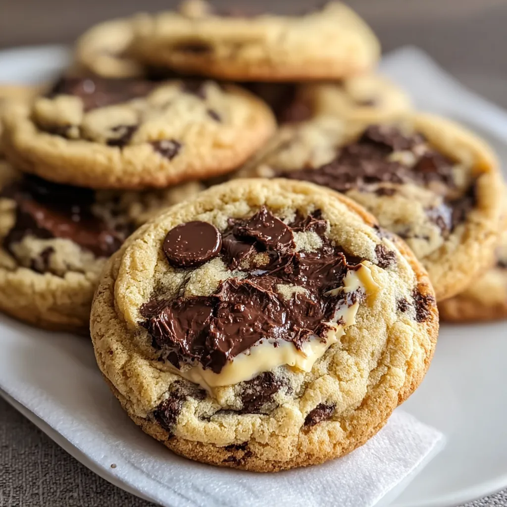 Creamy chocolate chip cheesecake cookies are shown as a decadent dessert option in this second image.