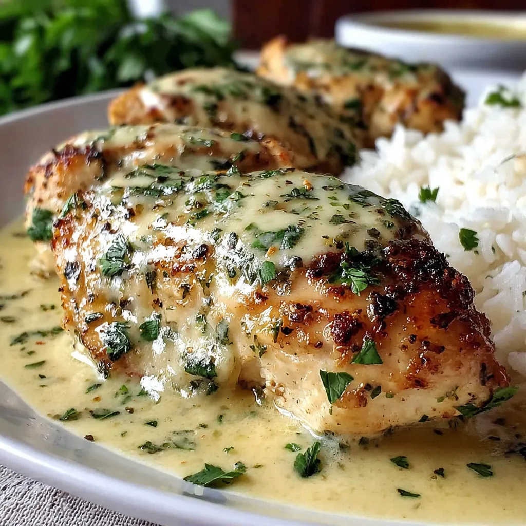 Creamy Instant Pot Garlic Parmesan Chicken cooks quickly and easily in an electric pressure cooker, as shown in this second recipe image.