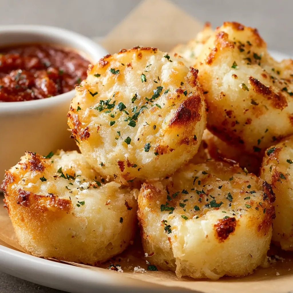 Close-up view of irresistible Domino's Parmesan Bread Bites showcasing their cheesy, golden-brown perfection.