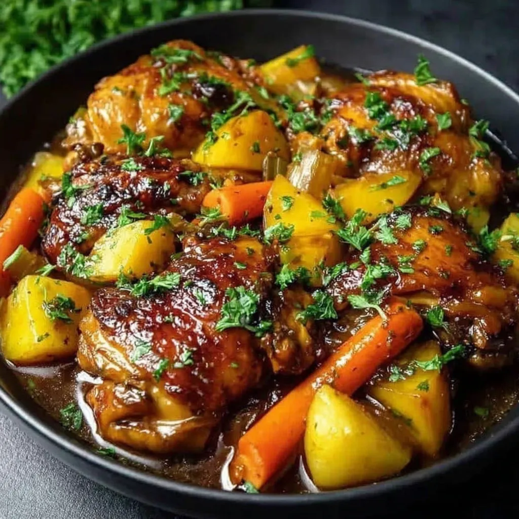 Instant Pot Homestyle Chicken and Veggies second image showcases a close-up view of the finished dish highlighting the tender chicken and vibrant vegetables cooked easily in the Instant Pot.