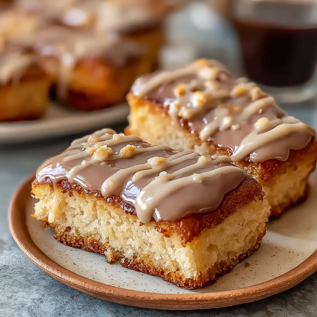 Easy-to-make soft baked maple donut bars are pictured in this article's second image, showcasing their delicious texture and inviting glaze.