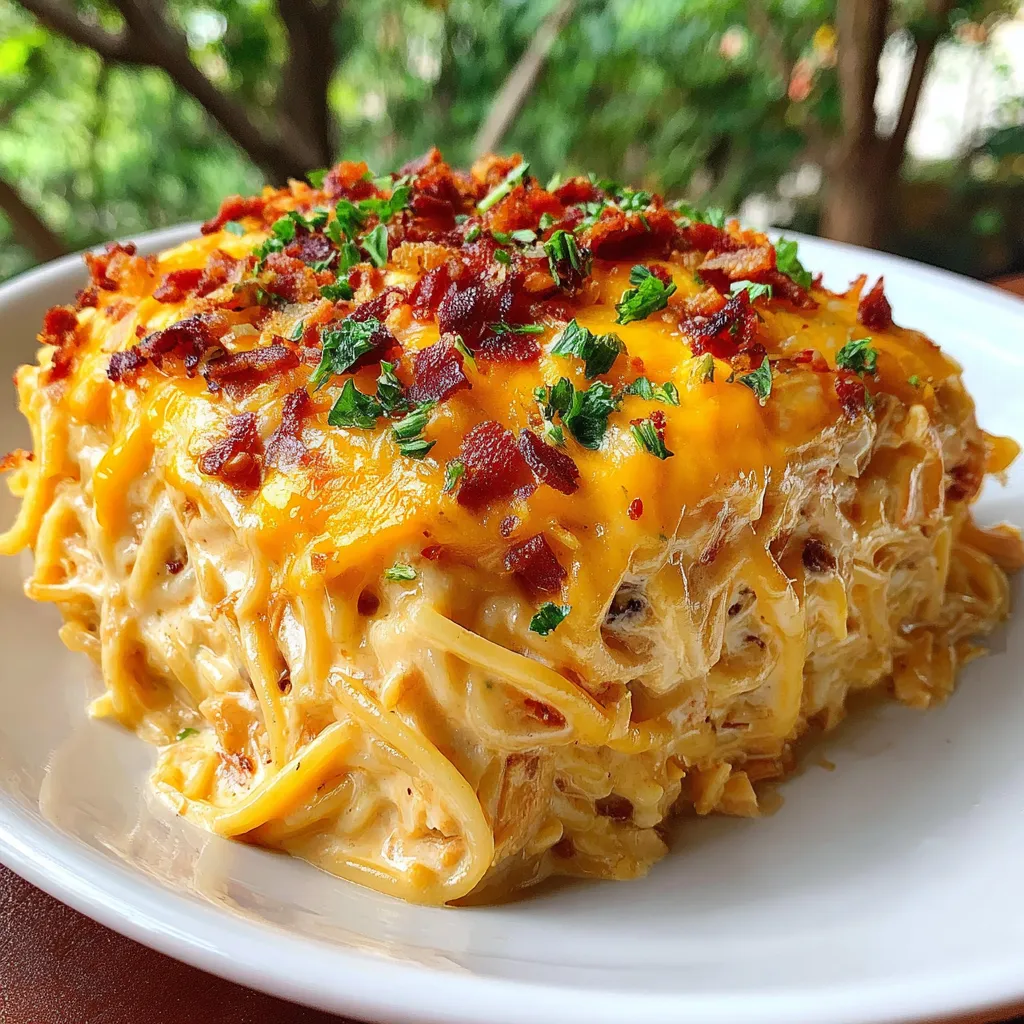 Spicy Southern Chicken Spaghetti Casserole is pictured as a comforting and delicious second course option.