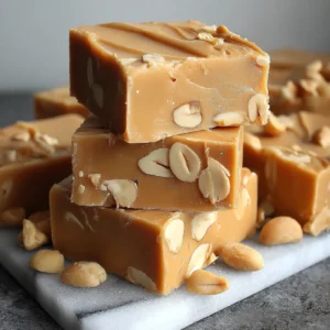Creamy three-ingredient peanut butter fudge sits on parchment paper, showcasing the simple recipe for a quick and easy dessert.
