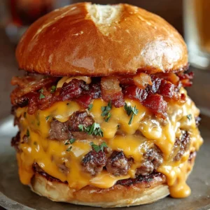 Mouthwatering crack burger featuring juicy beef, melted cheese, crispy bacon, and special sauce, showcasing the ultimate burger experience.
