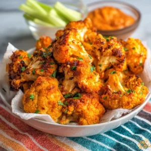 Air Fryer Buffalo Cauliflower is shown as a delicious and crispy featured image.
