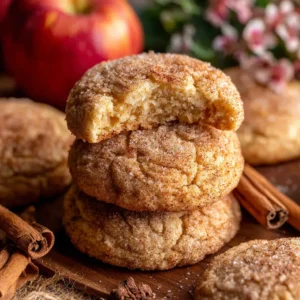 Apple Cider Cheesecake Cookies are a fall favorite shown in this delicious featured image.