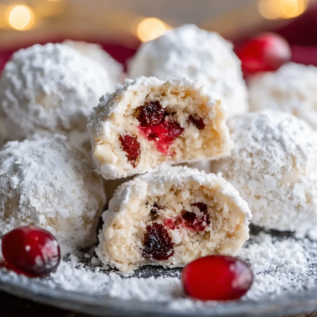 BEST CHERRY SNOWBALL COOKIES EVER