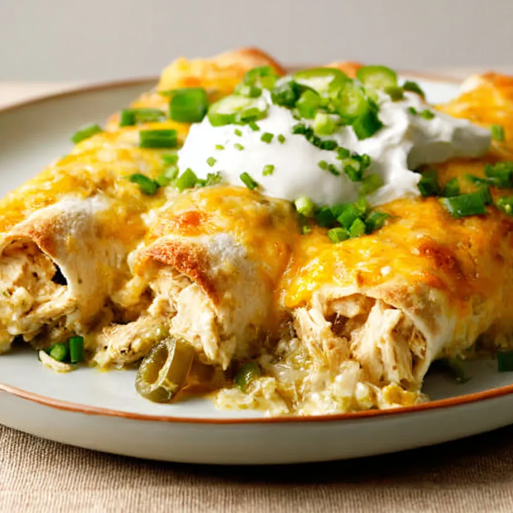 Easy chicken enchiladas recipe featured image showcasing cheesy, saucy, and delicious homemade enchiladas ready to be enjoyed.