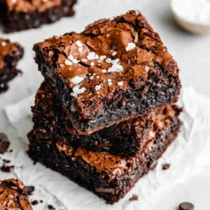 A close-up of decadent, fudgy browkies showcasing their chewy texture, perfect for this article about the best browkie recipe ever.
